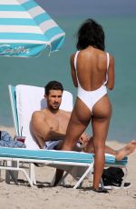 RACHEL LINDSAY in Swimsuit on the Beach in Miami 12/21/2017