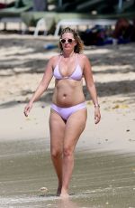 RHEA DURHAM in Bikini at a Beach in Barbados 12/28/2017
