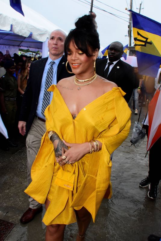 RIHANNA at Opening Ceremony of New Road Named Rihanna Drive in Barbados 11/30/2017
