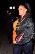 RIHANNA Night Out in New York 12/09/2017