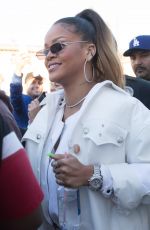 RIHANNA Performs at TDE Annual Christmas Concert in Watts 12/21/2017