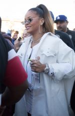 RIHANNA Performs at TDE Annual Christmas Concert in Watts 12/21/2017