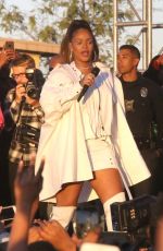 RIHANNA Performs at TDE Annual Christmas Concert in Watts 12/21/2017