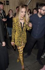 RITA ORA Leaves Fashion Awards 2017 in London 12/04/2017