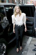 ROSAMUND PIKE Arrives at AOL Build Series in New York 12/18/2017
