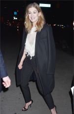 ROSAMUND PIKE Night Out in New York 12/17/2017
