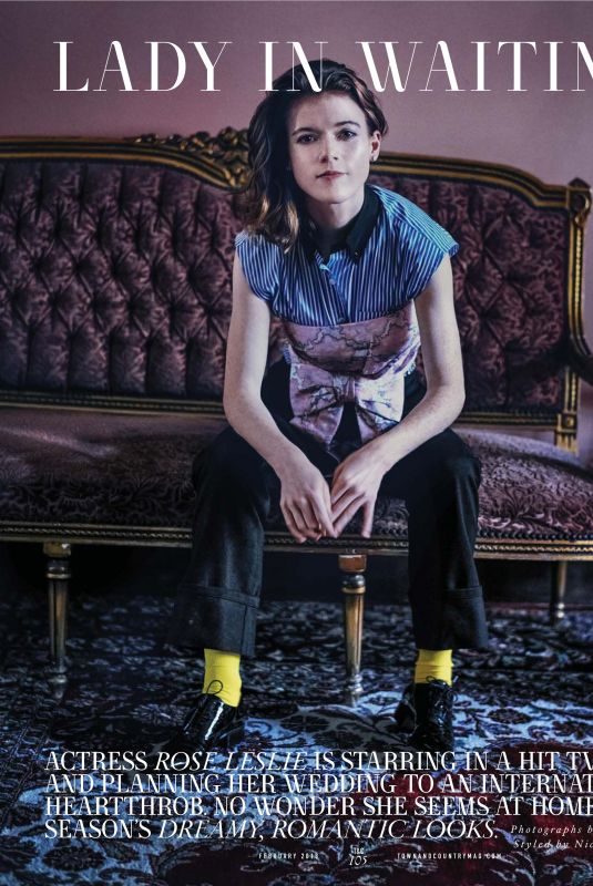 ROSE LESLIE in Town & Country Magazine, February 2018