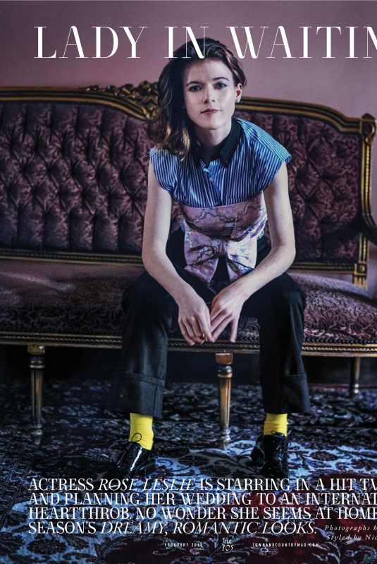 ROSE LESLIE in Town & Country Magazine, February 2018