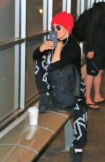 ROSE MCGOWAN at LAX Airport 12/26/2017