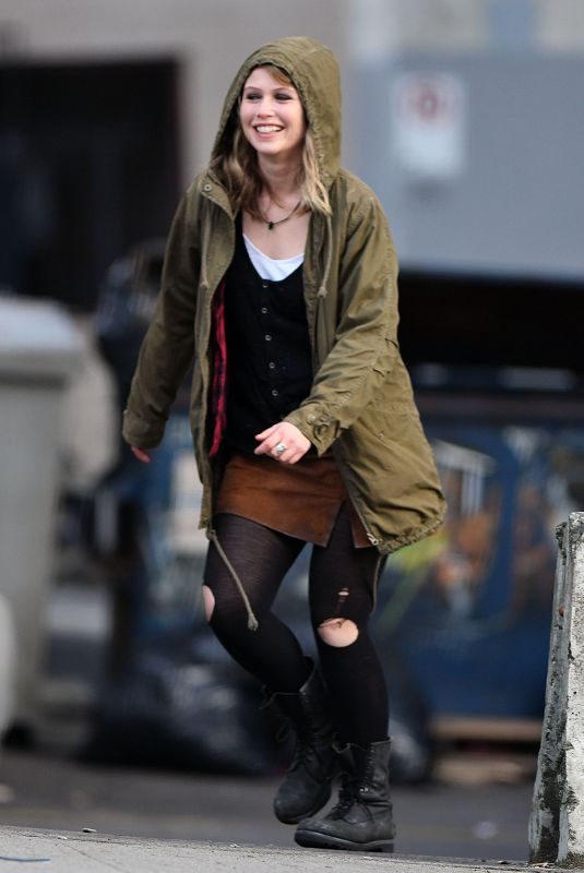 ROSE REYNOLDS on the Set of Once Upon a Time, Season 7 in Vancouver 12/21/2017