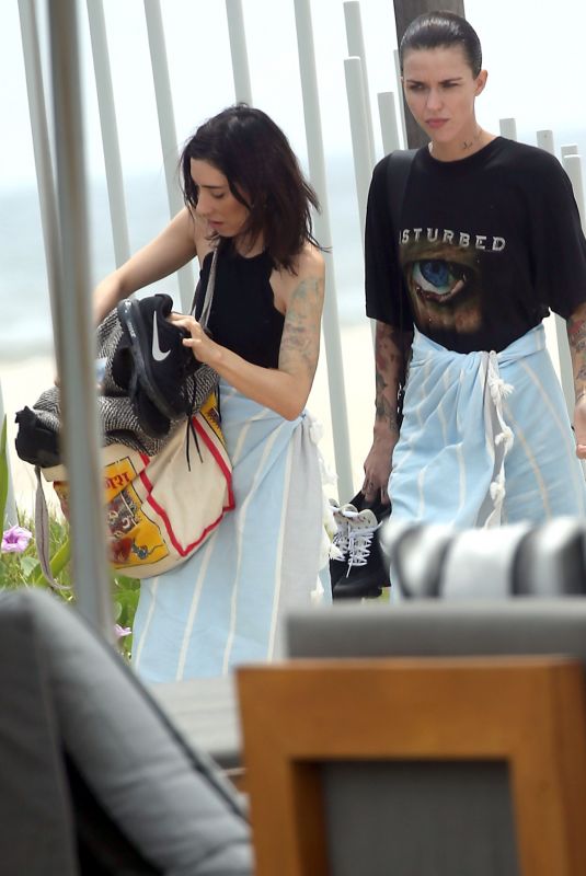 RUBY ROSE and JESSICA ORIGLIASSO at a Beach in Byron Bay 12/02/2017