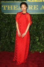 RUTH NEGGA at London Evening Standard Theatre Awards in London 12/03/2017