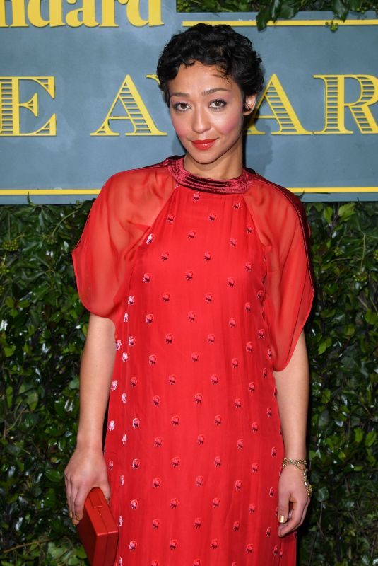 RUTH NEGGA at London Evening Standard Theatre Awards in London 12/03/2017