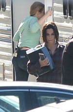 SANDRA BULLOCK on the Set of Birdbox in Los Angeles 11/27/2017