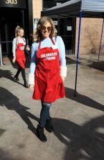 SANDRA TAYLOR at LA Mission Serves Christmas to the Homeless in Los Angeles 12/22/2017