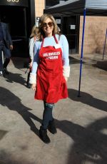 SANDRA TAYLOR at LA Mission Serves Christmas to the Homeless in Los Angeles 12/22/2017