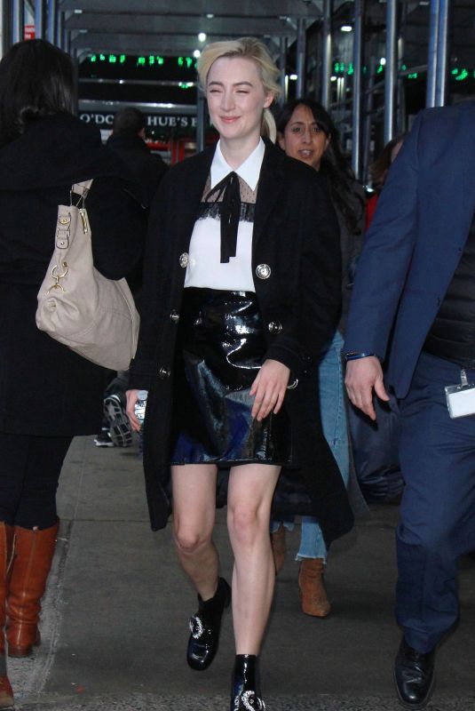 SAOIRSE RONAN Arrives at Good Morning America in New York 12/04/2017