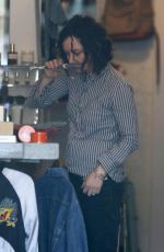 SARA GILBERT Out Shopping in Hollywood 12/22/2017