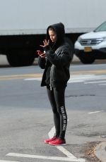 SARA SAMPAIO Leaves Dogpound Gym in New York 12/19/2017