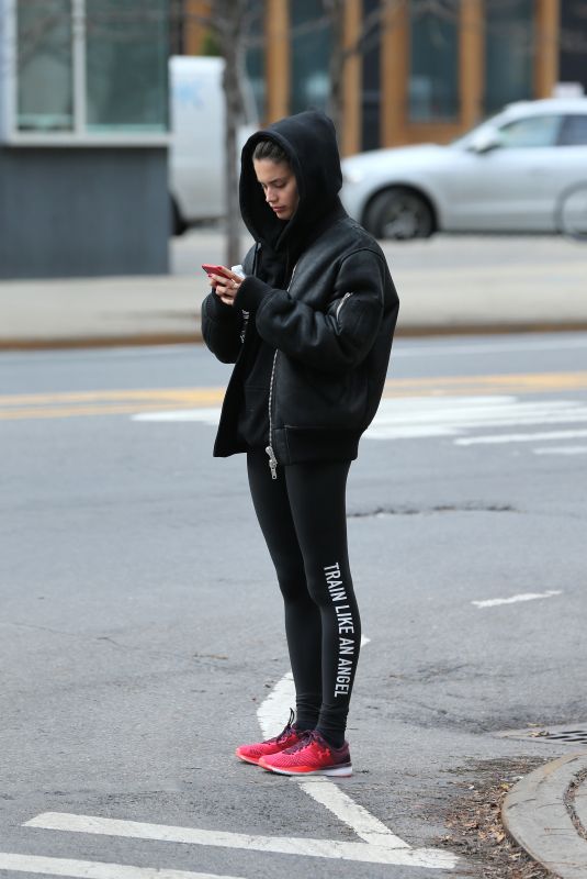 SARA SAMPAIO Leaves Dogpound Gym in New York 12/19/2017