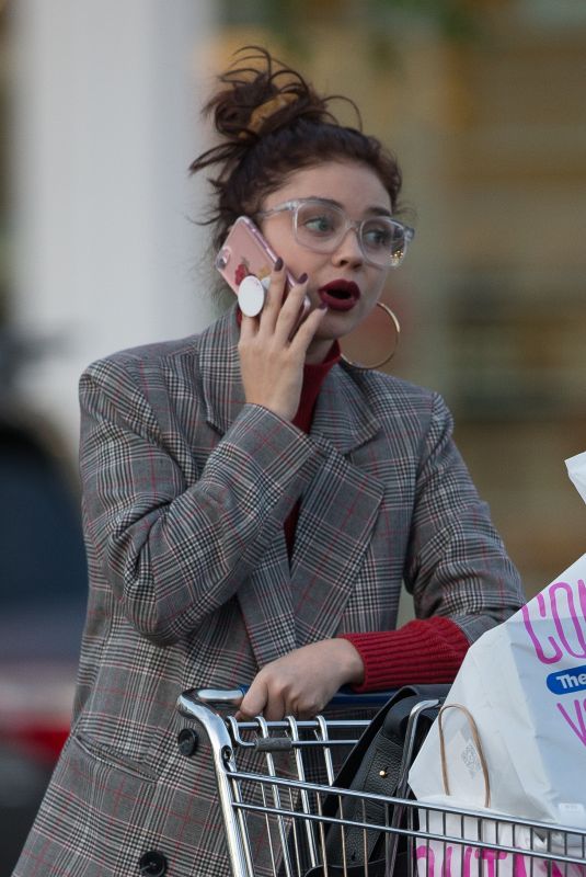 SARAH HYLAND Out Shopping in Los Angeles 12/04/2017