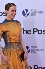 SARAH PAULSON at The Post Premiere in Washington 12/14/2017