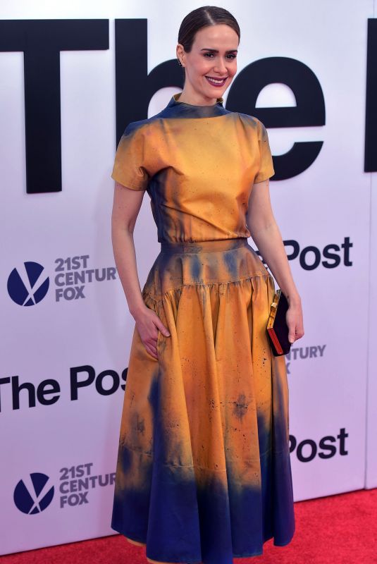 SARAH PAULSON at The Post Premiere in Washington 12/14/2017