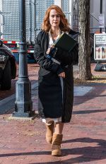 SARAH PAULSON on the Set of Glass in Philadelphia 12/04/2017