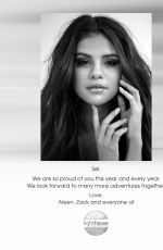 SELENA GOMEZ in Billboard Magazine, December 2017