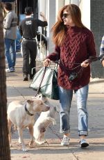 SELMA BLAIR Out with Her Dogs in Studio City 12/16/2017