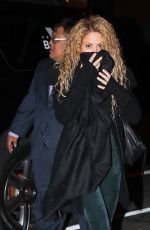 SHAKIRA Arrives at Hunt & Fish Club in New York 12/26/2017