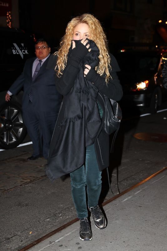 SHAKIRA Arrives at Hunt & Fish Club in New York 12/26/2017