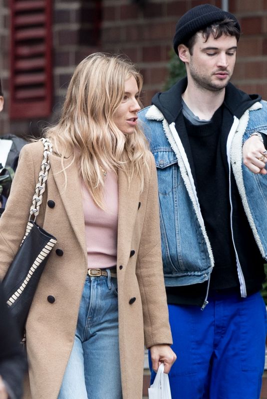 SIENNA MILLER Out in New York 12/05/2017