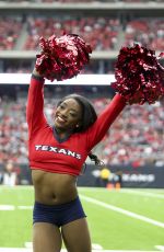 SIMONE BILES Performs with Houston Texans Cheerleaders at NRG Stadium in Houston 12/10/2017