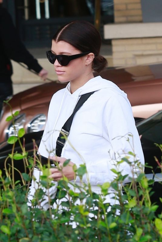 SOFIA RICHIE Shows off Her New Darker Hair at Barneys New York in Beverly Hills 12/23/2017