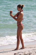 SOPHIA VANTUNO in Bikini at a Beach in Miami 12/07/2017