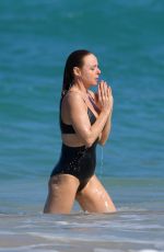 STELLA MCCARTNEY in Swimsuit at a Beach in St. Barts 12/29/2017