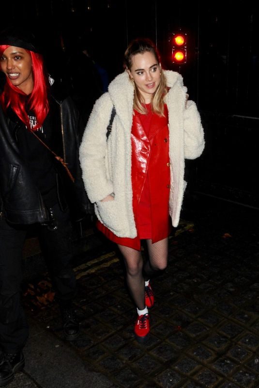 SUKI WATERHOUSE at #freeperiods Protest in London 12/20/2017