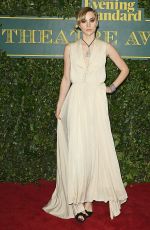 SUKI WATERHOUSE at London Evening Standard Theatre Awards in London 12/03/2017