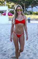 SYLIVE MEIS in Red Bikini at a Beach in Miami 12/30/2017