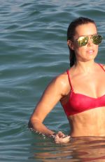SYLIVE MEIS in Red Bikini at a Beach in Miami 12/30/2017
