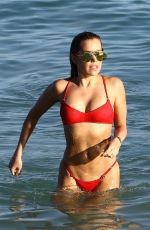 SYLIVE MEIS in Red Bikini at a Beach in Miami 12/30/2017
