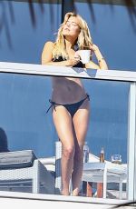 SYLVIE MEIS in Bikini at Balcony of Her Hotel in Miami 12/29/2017