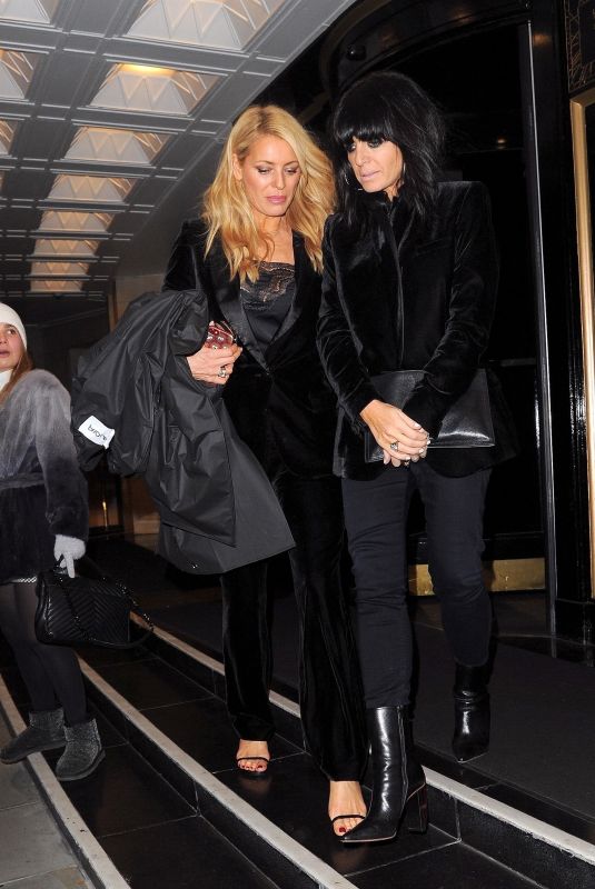TESS DALY and CLAUDIA WINKLEMAN Leaves Dorchester Hotel in London 11/29/2017