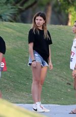 THYLANE BLONDEAU in Jeans Shorts Out in Miami 12/23/2017