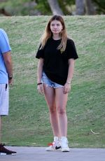 THYLANE BLONDEAU in Jeans Shorts Out in Miami 12/23/2017