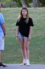 THYLANE BLONDEAU in Jeans Shorts Out in Miami 12/23/2017