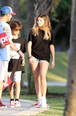 THYLANE BLONDEAU in Jeans Shorts Out in Miami 12/23/2017