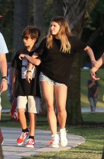 THYLANE BLONDEAU in Jeans Shorts Out in Miami 12/23/2017