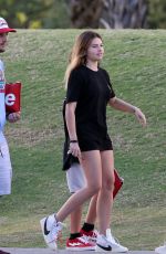 THYLANE BLONDEAU in Jeans Shorts Out in Miami 12/23/2017